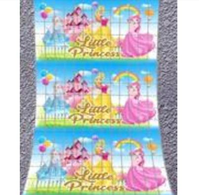 Paquete Cortina Metalica Cuadrada Princesas 12 Piezas C/U mod 35119